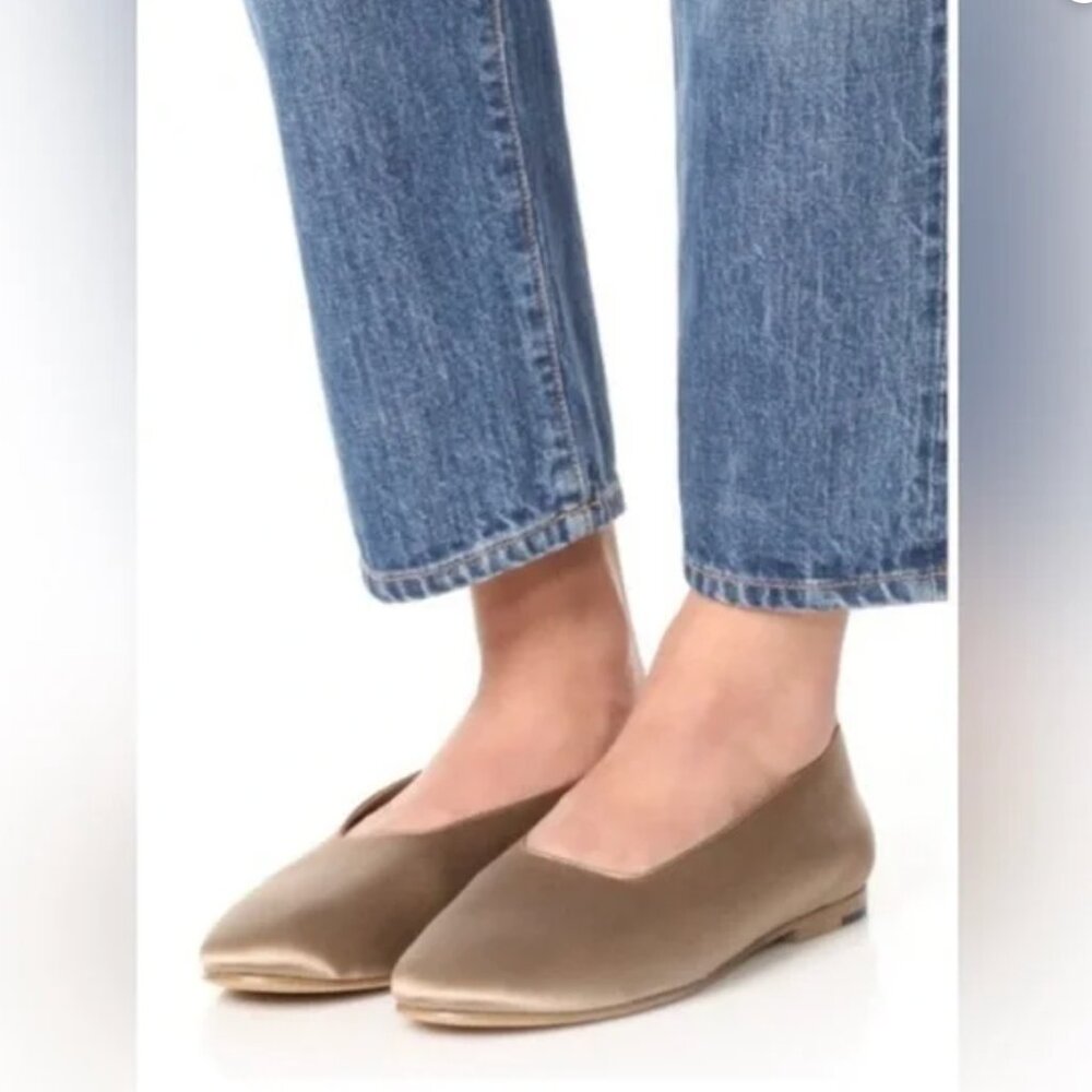Vince | Maxwell Balet Satin Flats in Fawn Size 8.5